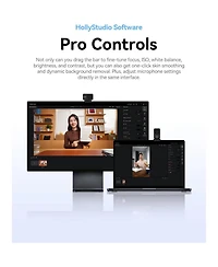 Hollyland Lyra Uhd 4K Webcam for Pc with Pdfa and Auto Framing for Live Streaming, Zoom, Teams
