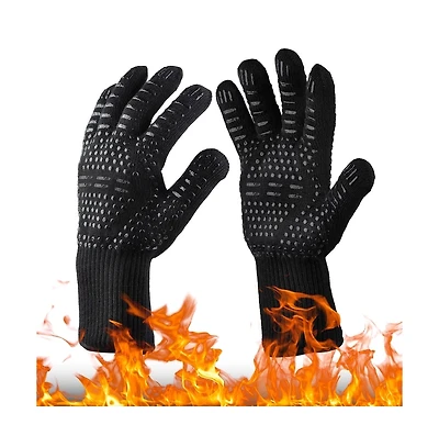Cowin Bbq Gloves Heat Resistant Cooking for Barbecue Grilling Oven Baking Camping