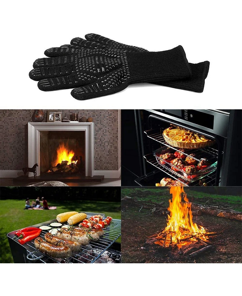 Cowin Bbq Gloves Heat Resistant Cooking for Barbecue Grilling Oven Baking Camping