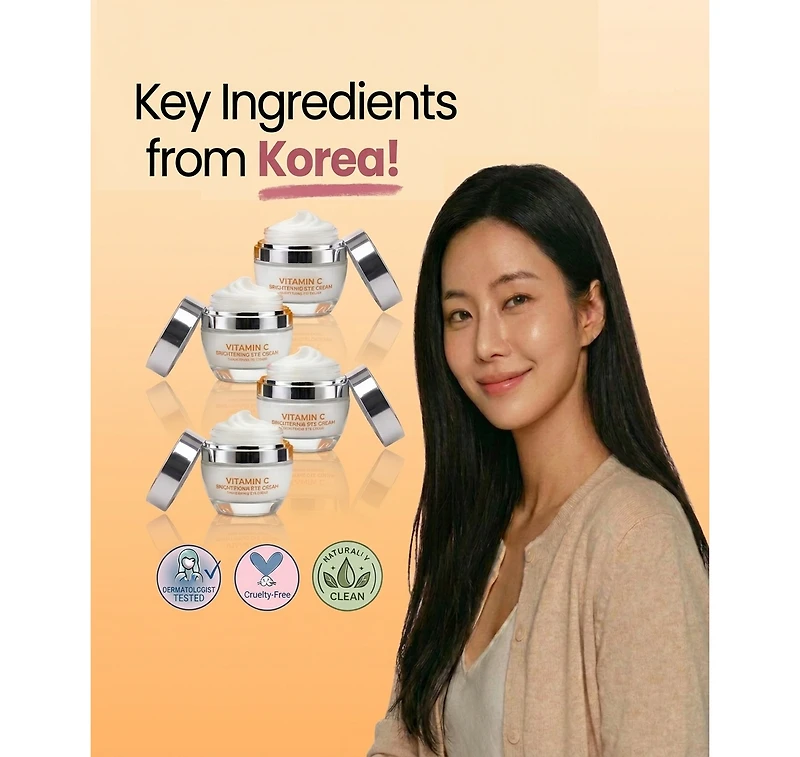 Lovery Vitamin C and Collagen Brightening Eye Cream - Korean Skincare Radiance and Firming Eye Treatment