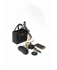 Mesan Women's Boxy Tote with Gold Hardware