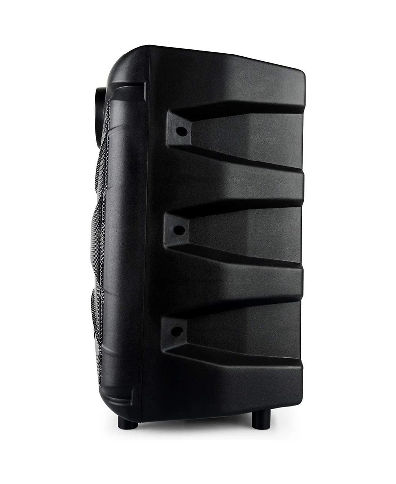 Dolphin Audio Bluetooth Karaoke Loudspeaker System with Dynamic Spin Led Lights and Microphone Dj Party Speaker