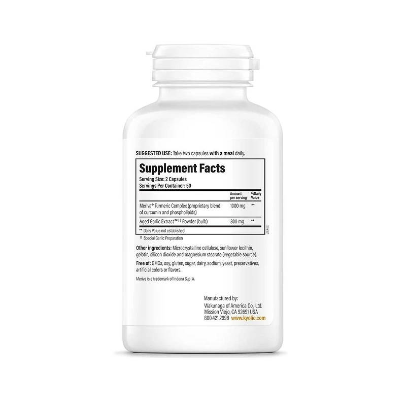 Kyolic Aged Garlic Extract Formula 111, Healthy Inflammation Response, Curcumin