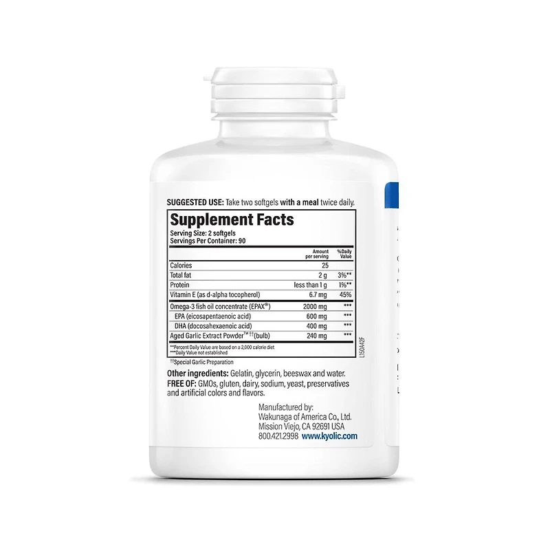 Kyolic Aged Garlic Extract Formula 150, Cholesterol and Circulation Health
