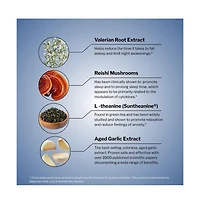 Kyolic Sleep Mushrooms Supplement | Reishi, L-Theanine, Valerian Root and Aged Garlic Extract for Sleep | 30 Capsules