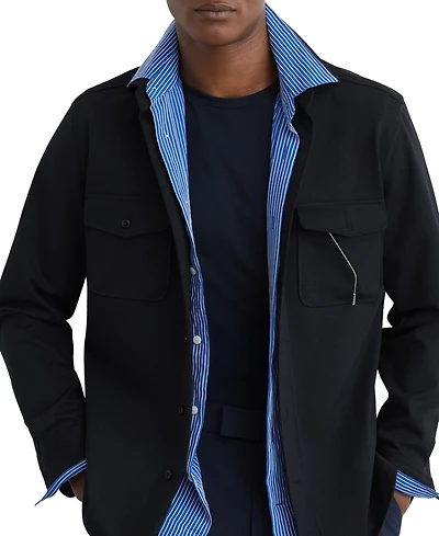 Reiss Men's Mcshane Twin-Pocket Button-Through Overshirt