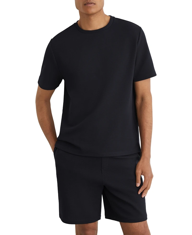 Reiss Men's Cole Textured Modern-Fit Crew-Neck T-Shirt