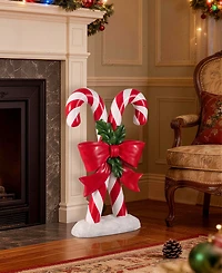 Glitzhome 24" Christmas Candy Cane Porch Decor