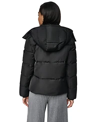 Dkny Women's Short Toggle Stand Collar Puffer Coat