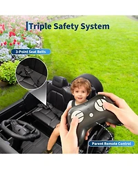 homfan 41.7 x 27.2 13.8 Inch Kids Electric Ride On Car Licensed 24V 2 Seater with Remote Control for Outdoor Play