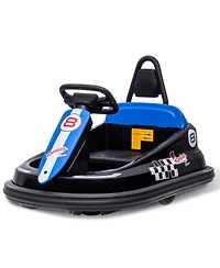 homfan 29.9x19.3x10.2 Kids Electric Bumper Car 6V Ride On Toy, 3 mph Speed, Dual Drive Motors, 360degree(s) Spin, Soft Ring, Indoor Play