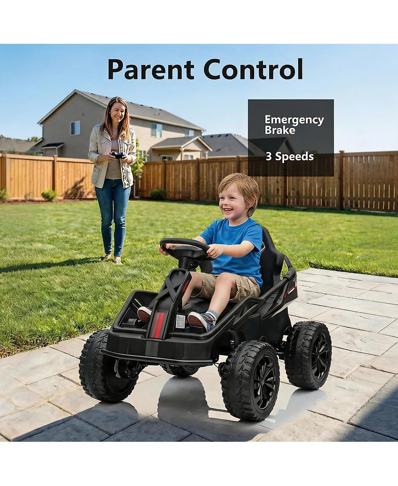 homfan 24V 4x4 Electric Ride-On Utv Ages 3-8 - Dual 12V Batteries, 4x85W Motors, Metal Frame