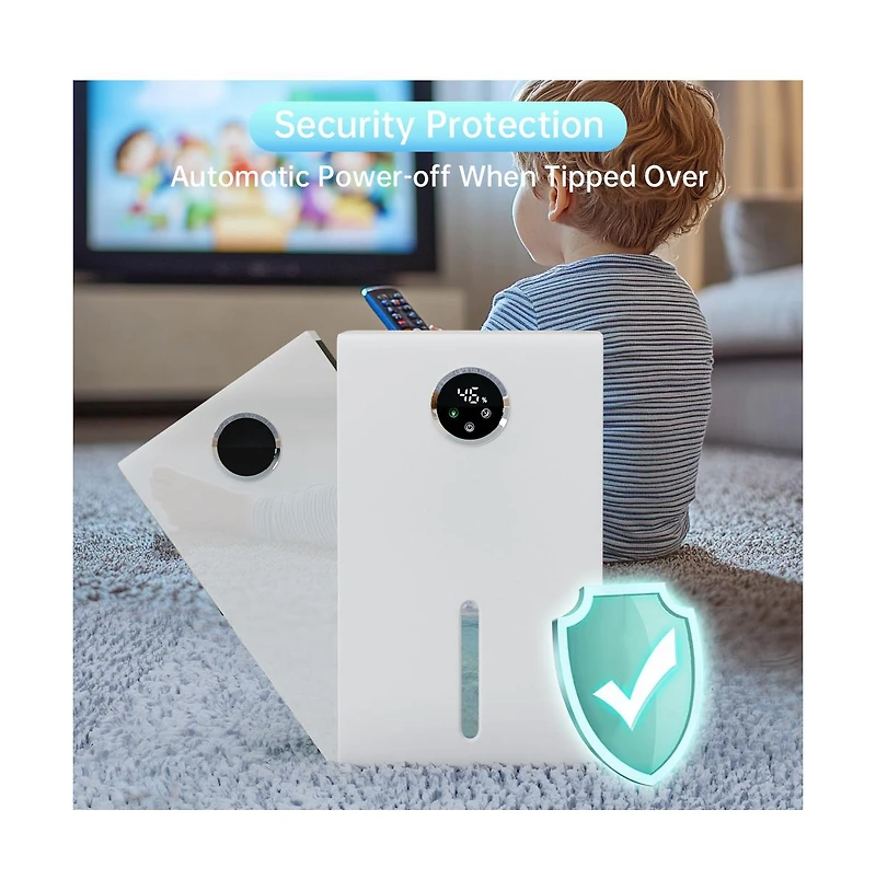 Topteng Dehumidifier with 120oz Tank – Covers 1,000 sq ft, Auto Shut Off & Touch Screen