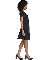 Karl Lagerfeld Paris Women's Center Back Zipper Short Dress