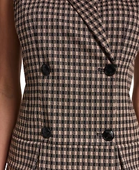 Karl Lagerfeld Paris Women's Collared Pleated Short Dress