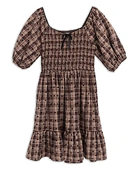 Speechless Girls' 7-16 Smocked Bodice Short-Sleeve Dress