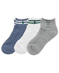 Polo Ralph Lauren Women's Crest Logo Crew Socks, 3-Pack