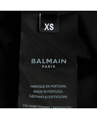 Pre-Owned Balmain Women's Logo Embossed Jersey Crop Top