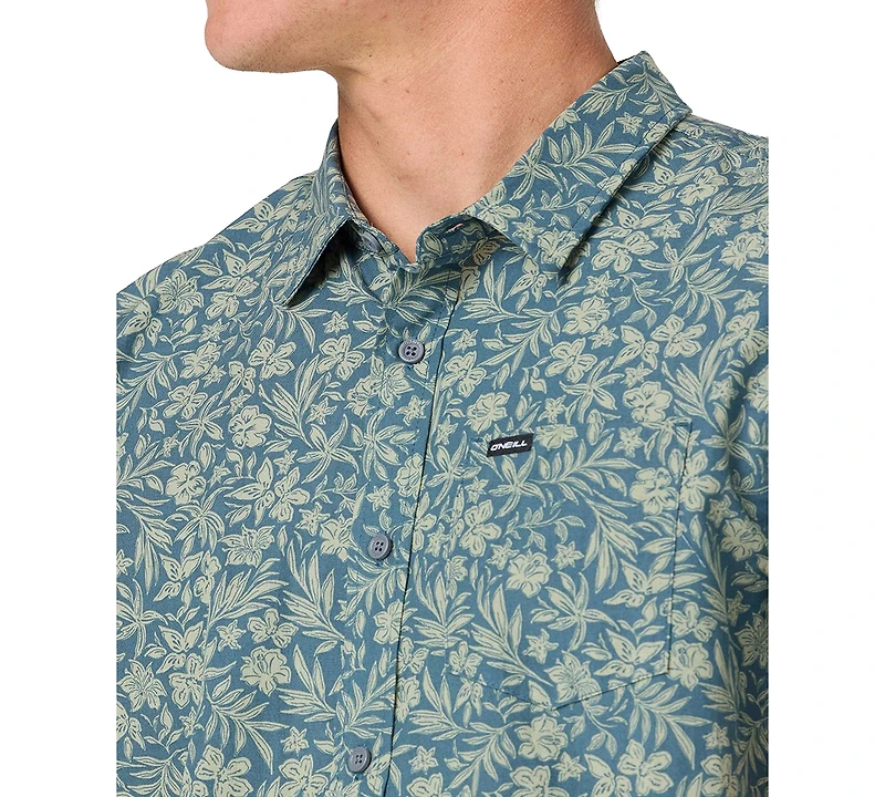 O'Neill Men's Oasis Standard Short-Sleeve Printed Woven Shirt
