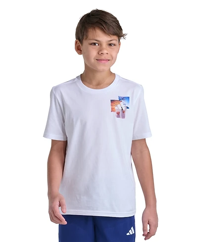 adidas Boys' 8-20 Short-Sleeve Photoreal Sport T-Shirt