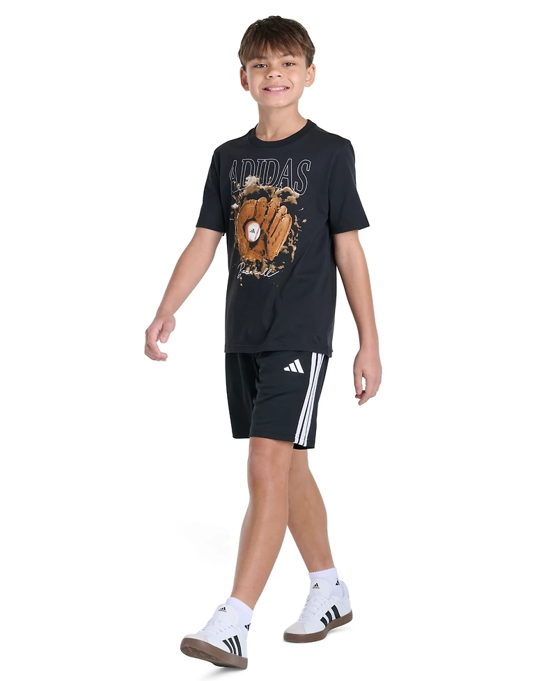 adidas Boys' 8-20 Short-Sleeve Photoreal Baseball Glove T-Shirt