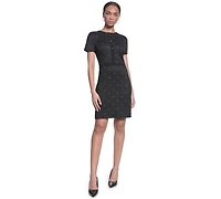 Karl Lagerfeld Paris Women's Mini Polka Dot Sheath Short Dress
