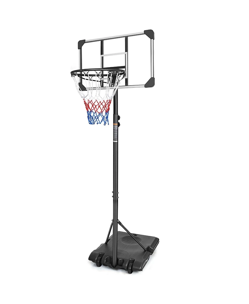 Zeny Portable Basketball Goal System with Stable Base and Wheels, use for Indoor Outdoor teenagers youth height adjustable 5.6 to 7ft Hoop