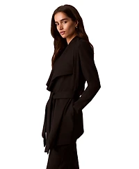Calvin Klein Women's Collared Neck Belted Jacket