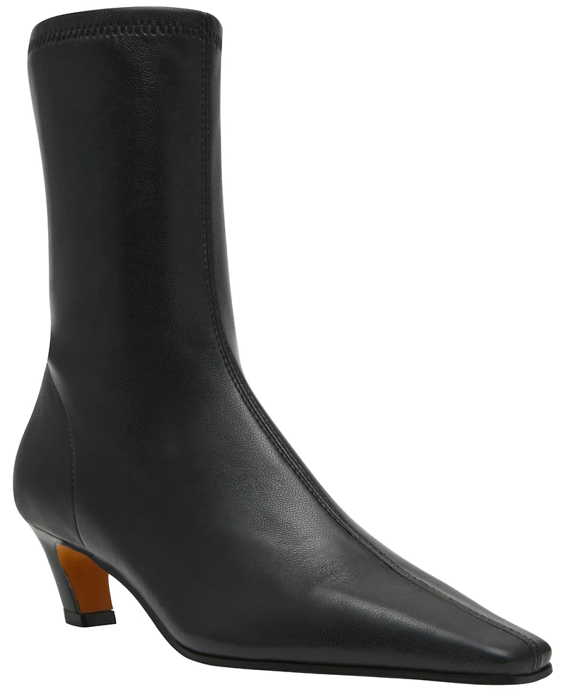 Steve Madden Women's Kimmens Kitten Heel Sock Booties