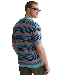 Scotch & Soda Men's Striped Knitted Regular-Fit Polo Shirt