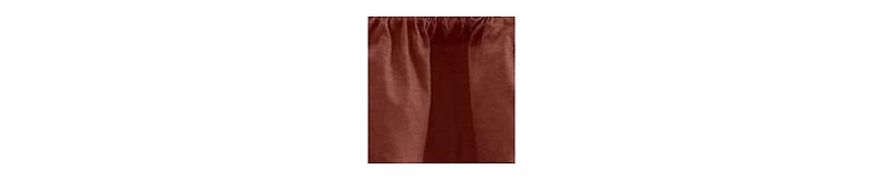 Ellis Curtain Lisa Solid Color Poly Cotton Duck Fabric Lined Scallop Valance