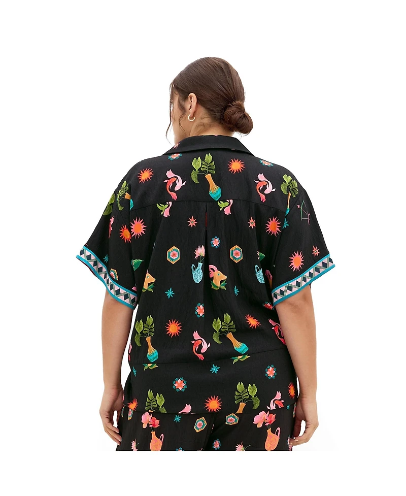 City Chic Women's Print Shirt