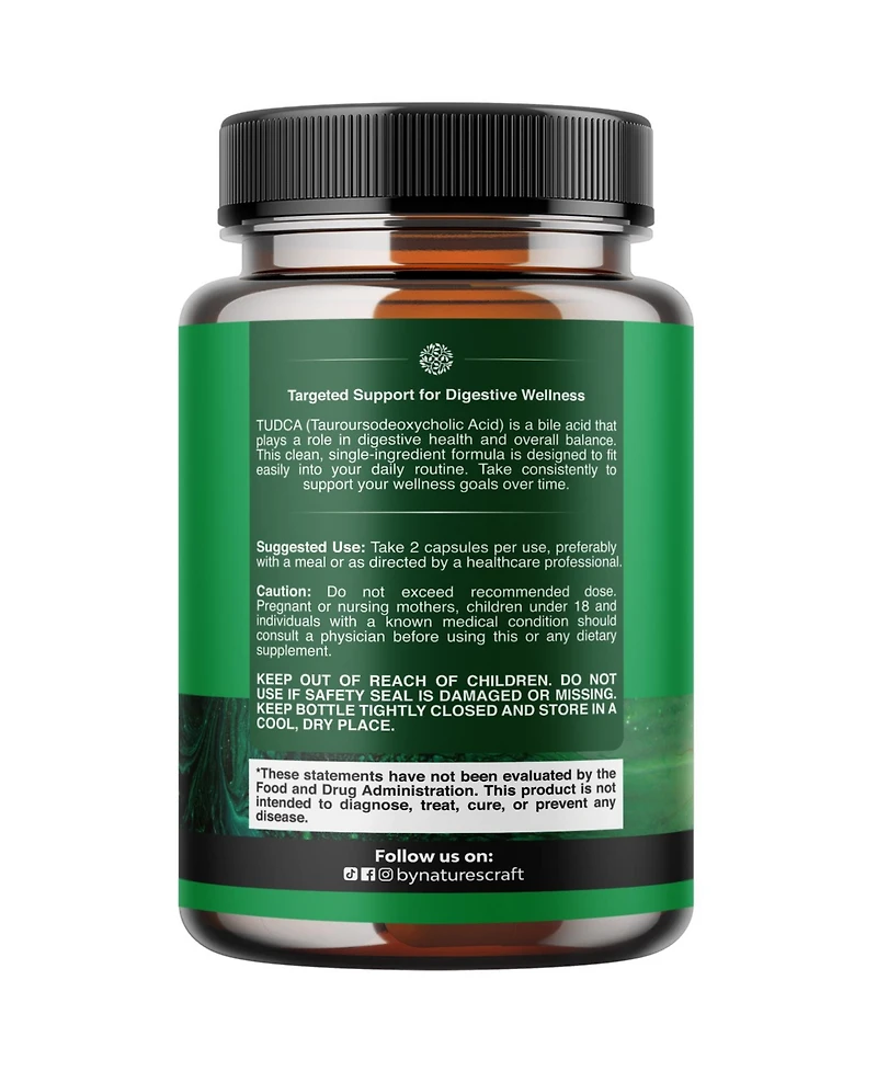 Tudca Capsules, Liver Support and Gallbladder Cleanse, Nature's Craft, 60ct