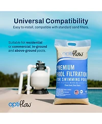 OptiFlow 50Lb Premium Pool Filtration Angular Sand with Pure Silica Formula, 2 Pack