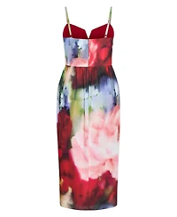 City Chic Women's Sassy Floral Print Tulip Midi Dress