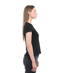 Wilt Women's Slim Deep V-Neck Rib Back Tee