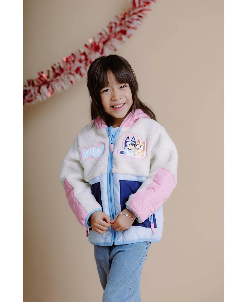 Bluey Toddler Girl's (2T-4T) Hooded Fleece Jacket