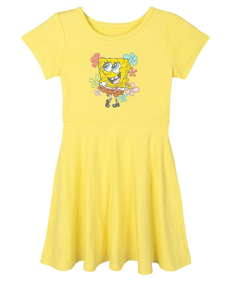 SpongeBob SquarePants Girls' 2-Piece Skater Dress Set