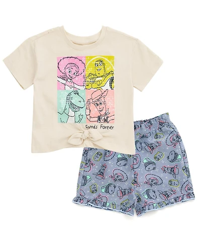 Toy Story Winnie the Pooh Girls' 2 -16 2-Piece T-Shirt and Shorts Set