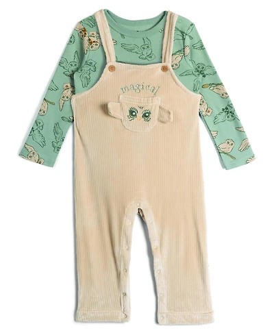 Harry Potter Hedwig Baby ( new born to 24 M )2-Piece Overalls and T-Shirt Se