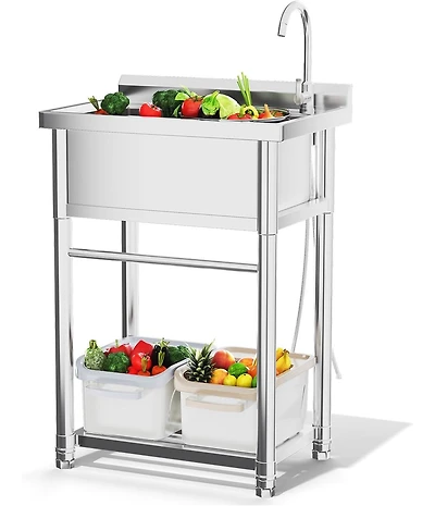 Aecojoy Stainless Steel Utility Sink