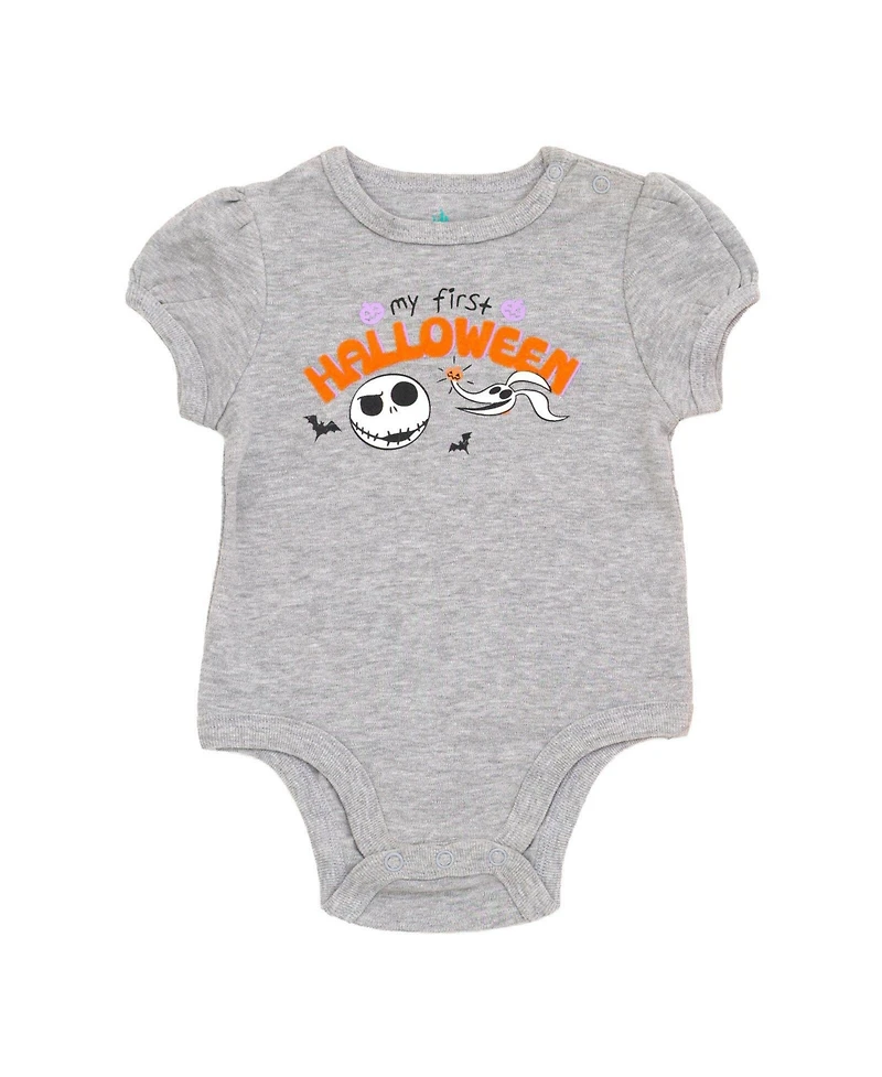Nightmare Before Christmas Baby Girls' ( new born to 24 Month ) Halloween Bodysuit and Pants Set