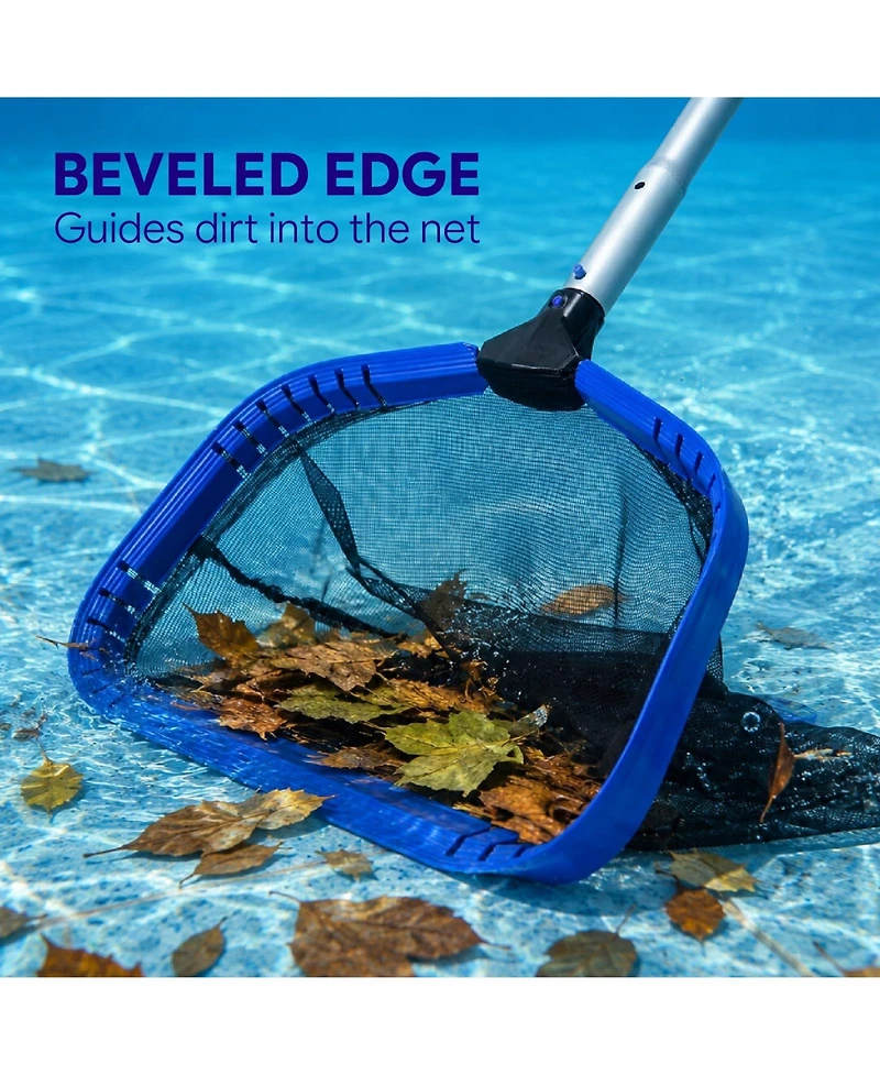 Xdovet Pool Skimmer Net Aluminum Frame Nylon Mesh Leaf Rake