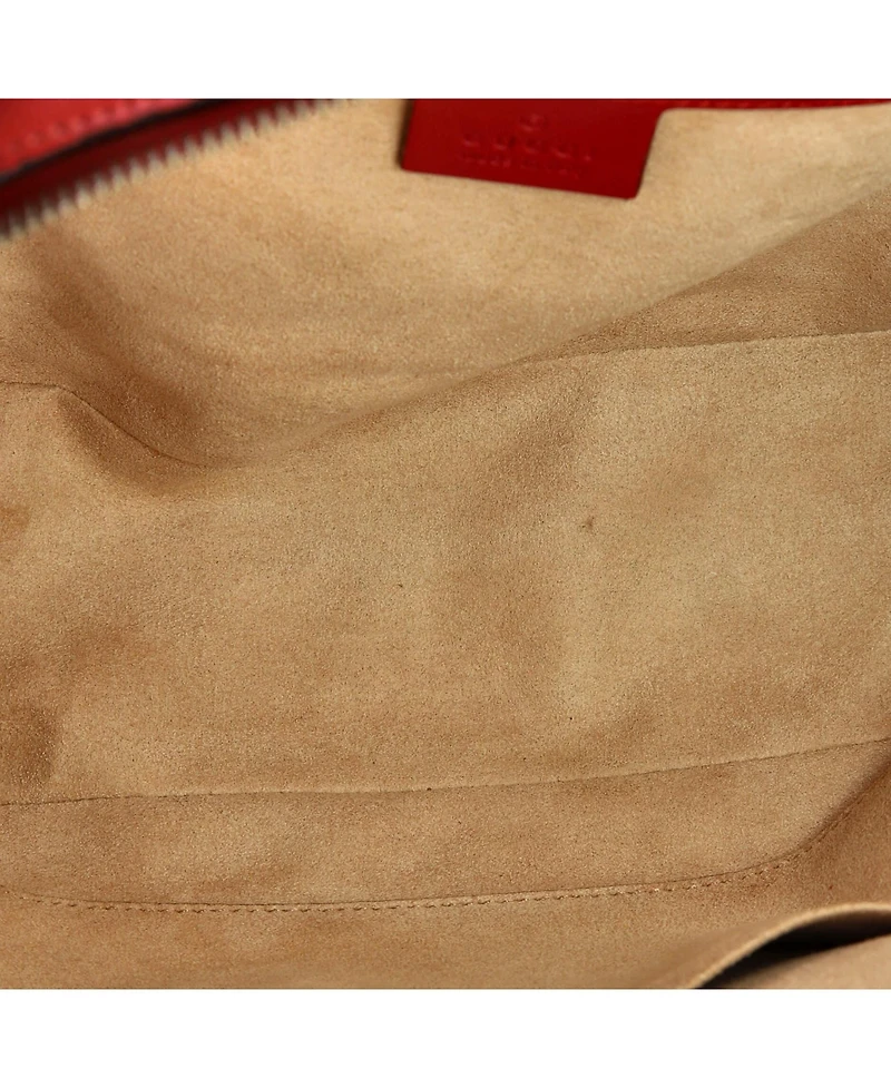 Pre-Owned Gucci Small Gg Marmont Zip Around Camera Bag Matelasse Leather