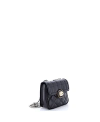 Pre-Owned Gucci Mini Deco Chain Flap Bag Mixed Matelasse Leather