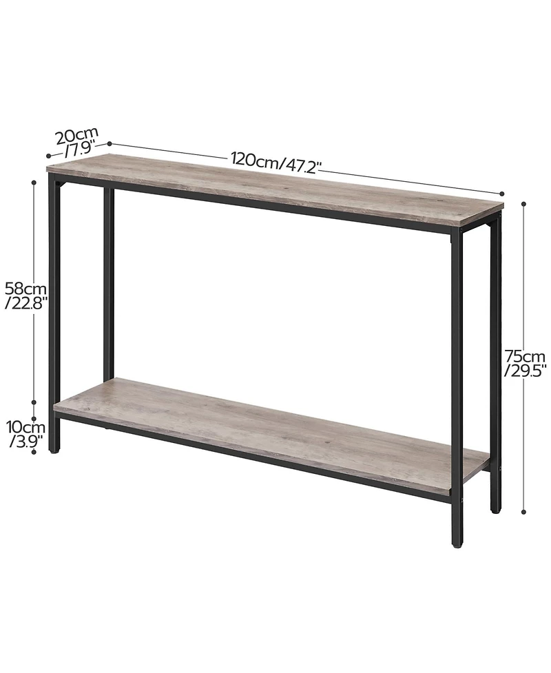 Slickblue Entryway Narrow Console Table with Open Storage Shelf