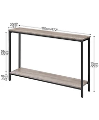 Slickblue Entryway Narrow Console Table with Open Storage Shelf