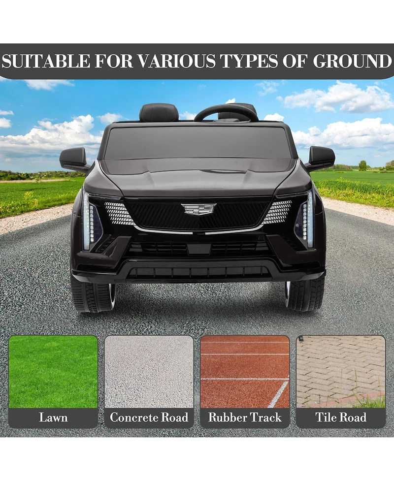 homfan 2-Seater Licensed luxury Suv Ride-On Truck, Remote Control, Spring Suspension, Led Lights, Music