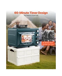 Vevor Outdoor Oven 2-in-1 Portable Gas Camping Stove Oven Combo Adjustable Fire