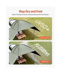 Vevor Vehicle Awning 10' x 7' Shade Coverage Car Side Awning PU2000 mm UV50+